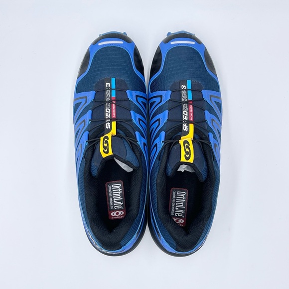 NEW Salomon Speedcross 3 Trail Running Shoes Blue/Black Hiking Men’s size 13 - Picture 9 of 14